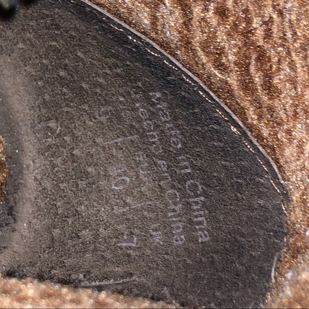 ALDO tan genuine leather fur lined booties - Picture 8 of 8
